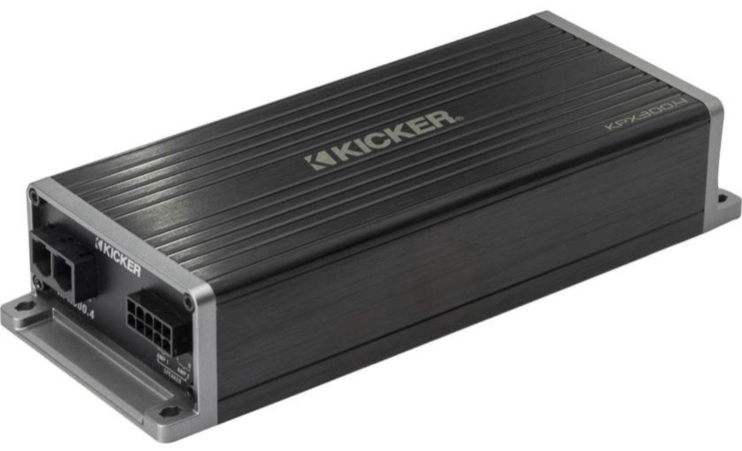 Kicker 51KPX300.4
Compact all-weather 4-channel amplifier — 45 watts RMS x 4