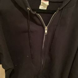 Black, long sleeve, hooded sweatshirt