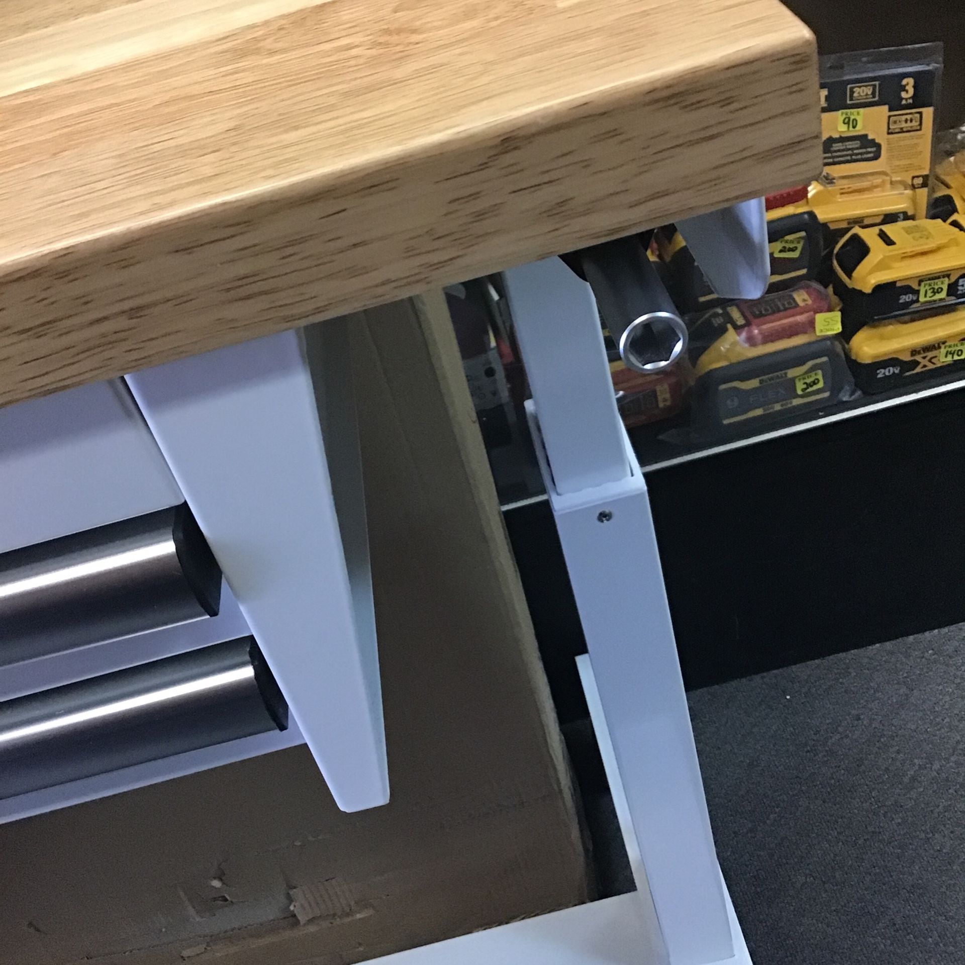 Husky 52” Height Adjustable Workbench With Drawers WHITE for Sale in