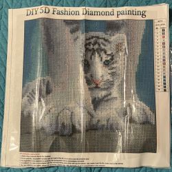 White Tiger Diamond Painting 