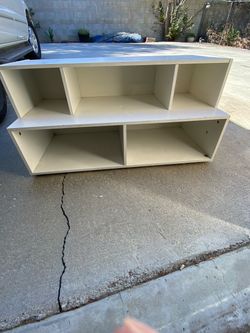 White Cubby Shelf Storage Unit