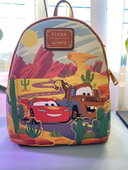 Disney Pixar Loungefly Cars On The Road Mini Backpack