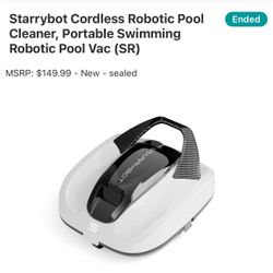 Starrybot Cordless Robotic Pool Cleaner, Portable Swimming Robotic Pool Vacuum