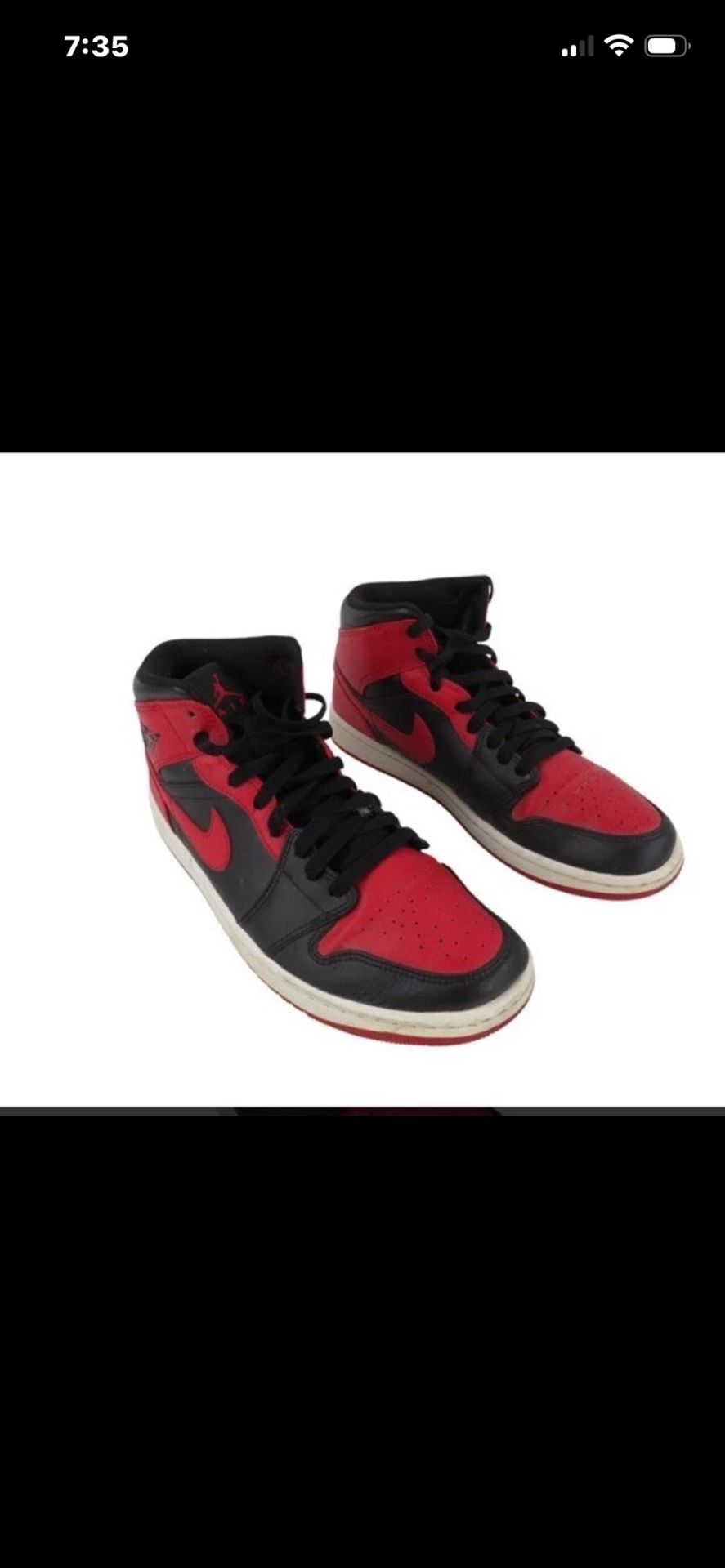 Men - Size 9.5, Women - Size 11 - Air Jordan 1 Mid Bred Twist “Banned” No Box