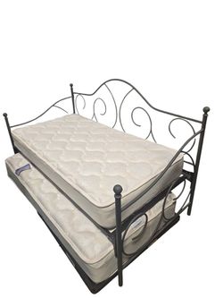 Futon Bed with Trundle Bed Underneath