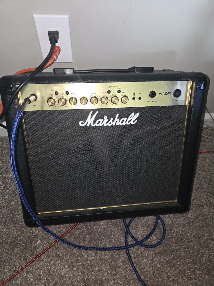 Marshall MG30FX, a 30-watt combo guitar amplifier.