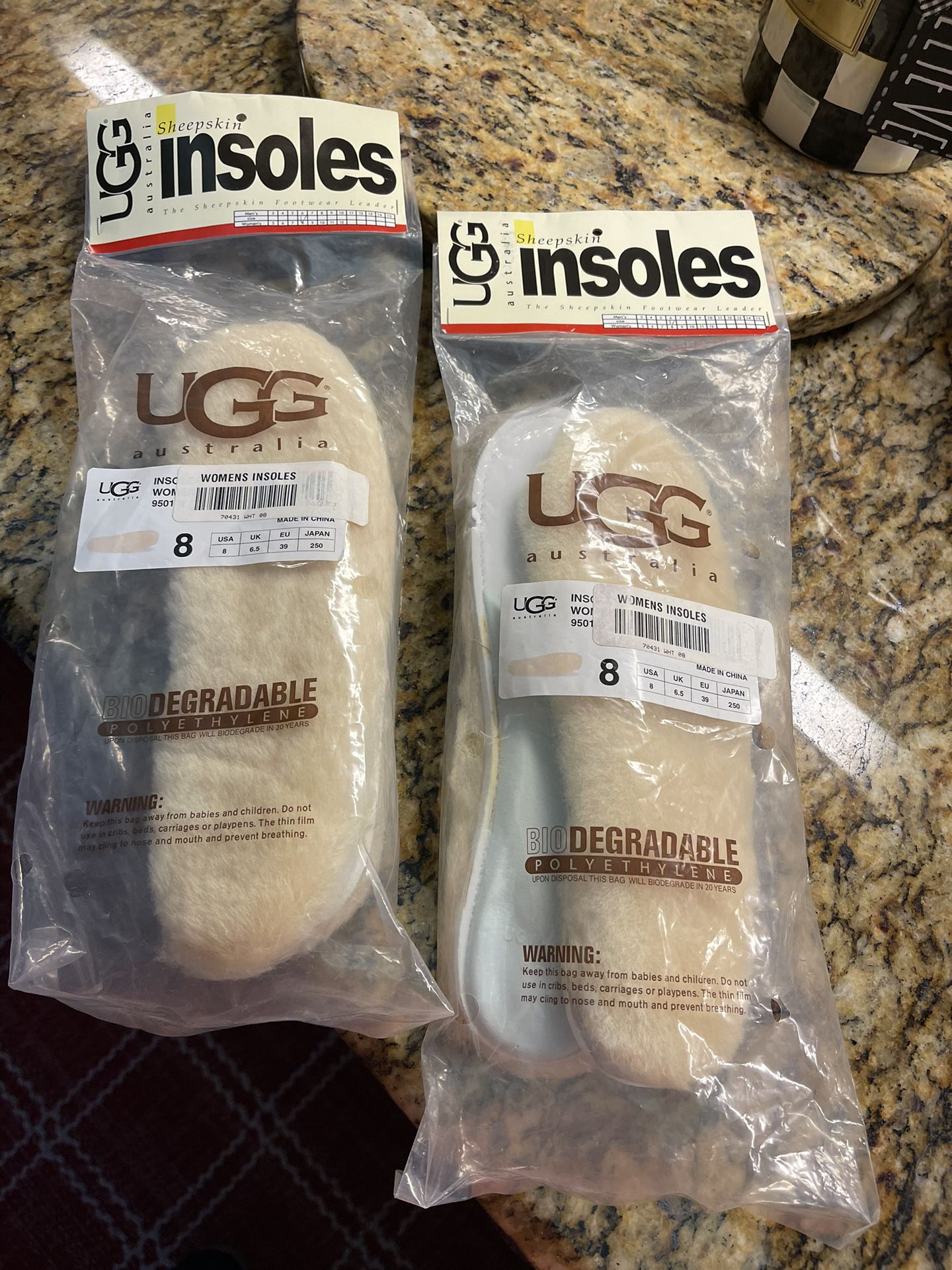 UGG Ladies Size 8 Insoles (Sheepskin)