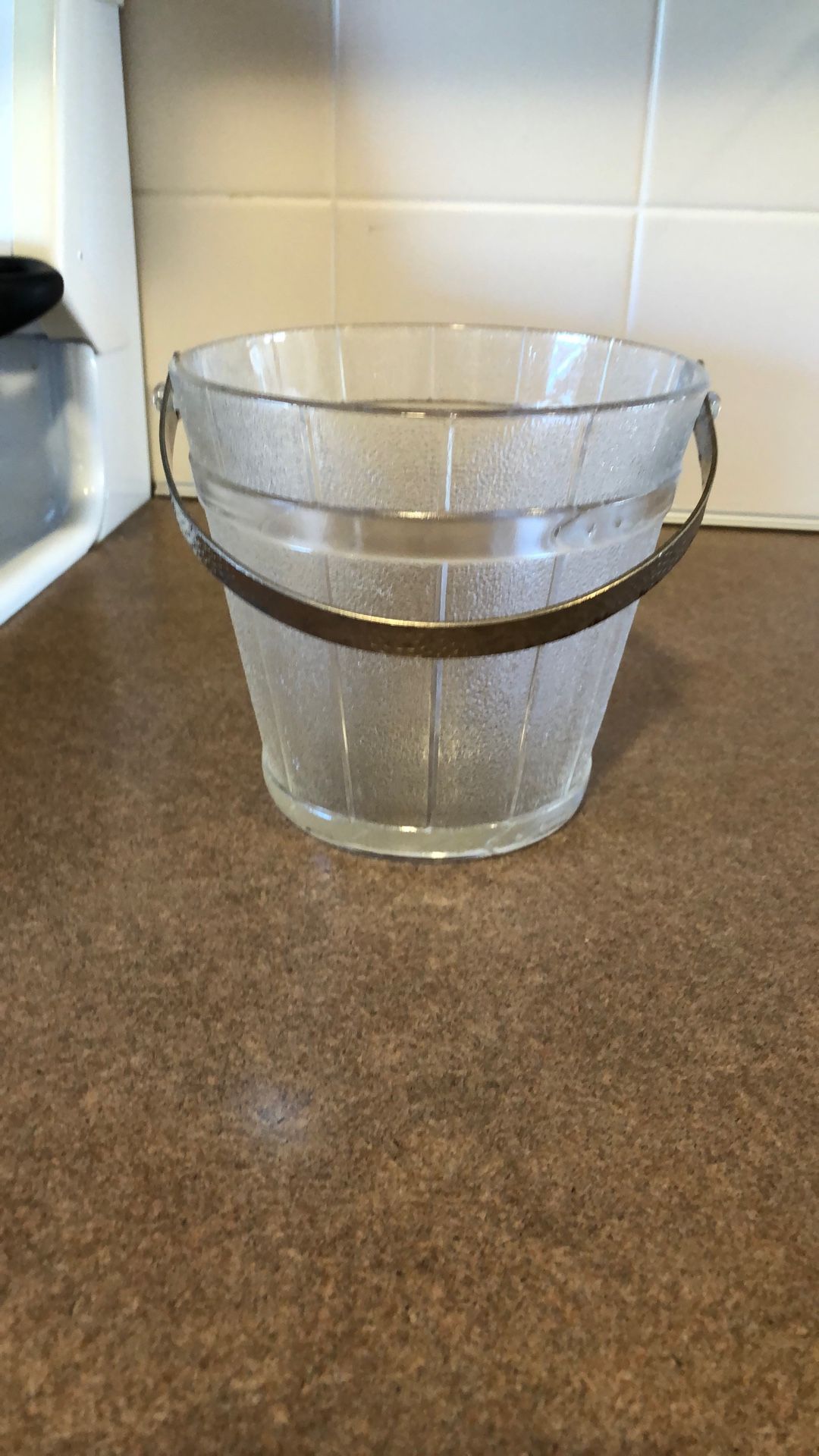 Mid Century Vtg 1950’s Wood Staves Ice Bucket
