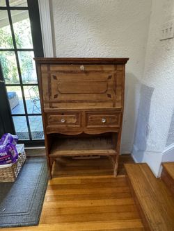 Solid Wood Secretary Desk