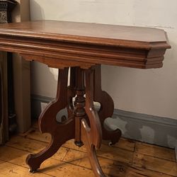 Antique Rolling Side Table