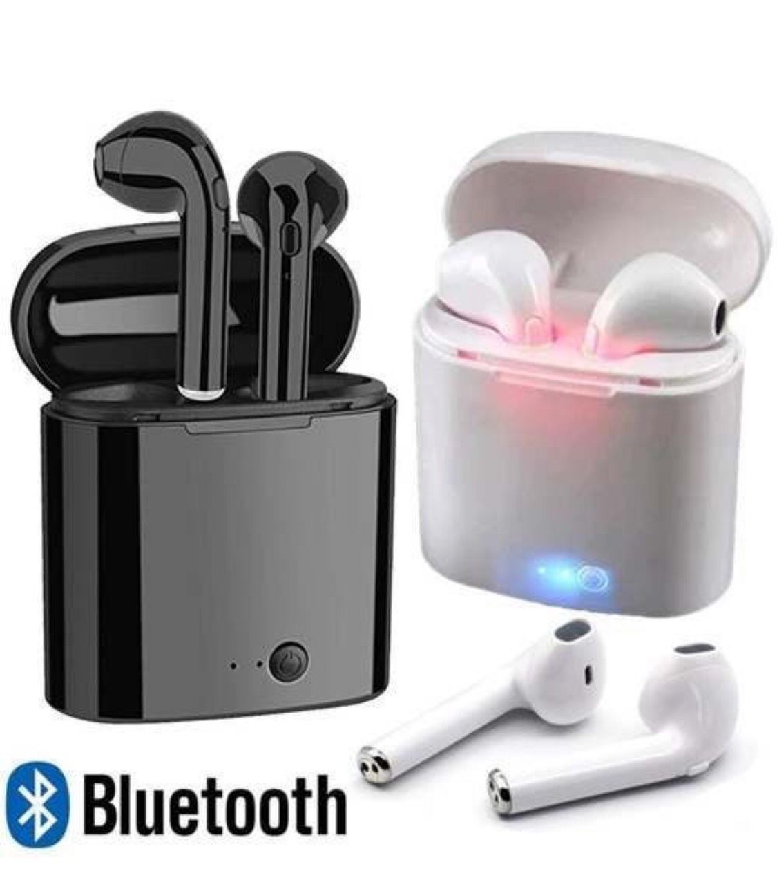 2019 BLUETOOTH WIRELESS EARBUDS COMPATIBLE W/ APPLE & ANDROID ( WHITE ) BRAND NEW PRICE FIRM READ⬇️