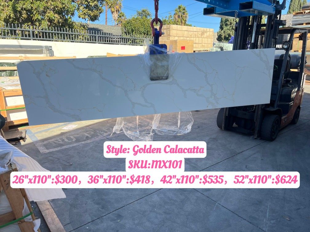 MAX Quartz & Countertop:MX101:Golden Calacatta