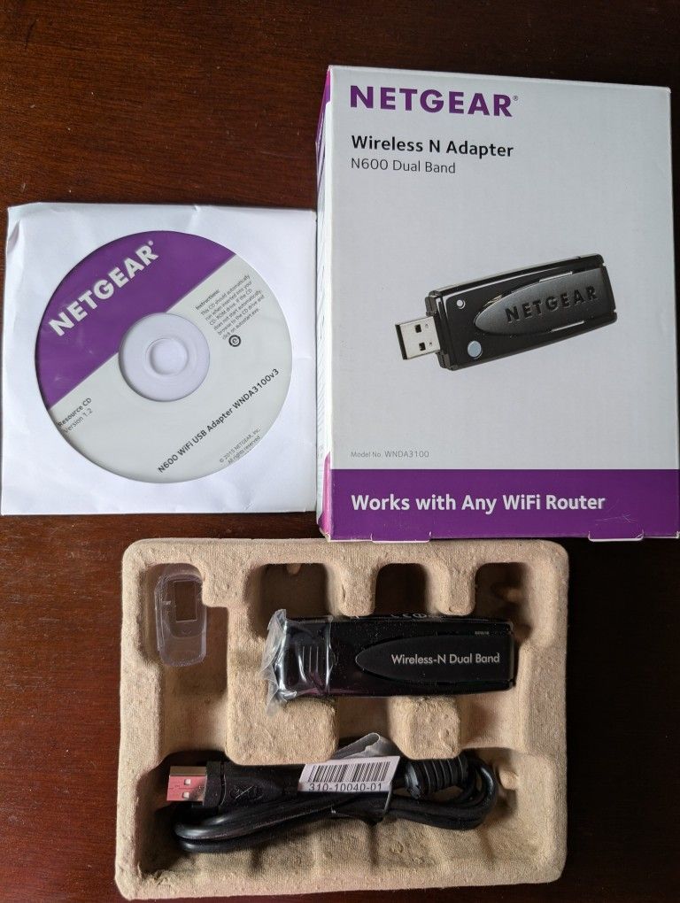 NETGEAR WNDA3100V3 Dual Band N600 USB WIFI Wireless Adapter