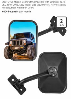 Jeep Wrangler Side Mirrors Doors Off