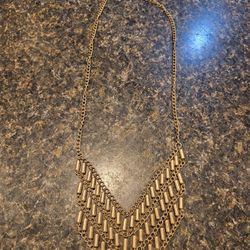 Gold Colored Necklace, costume jewelry 