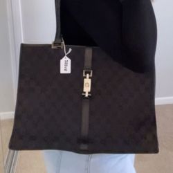 Gucci Canvas Tote Bag 