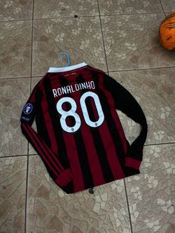 AC Milan Ronaldinho #80 Long Sleeve Jersey