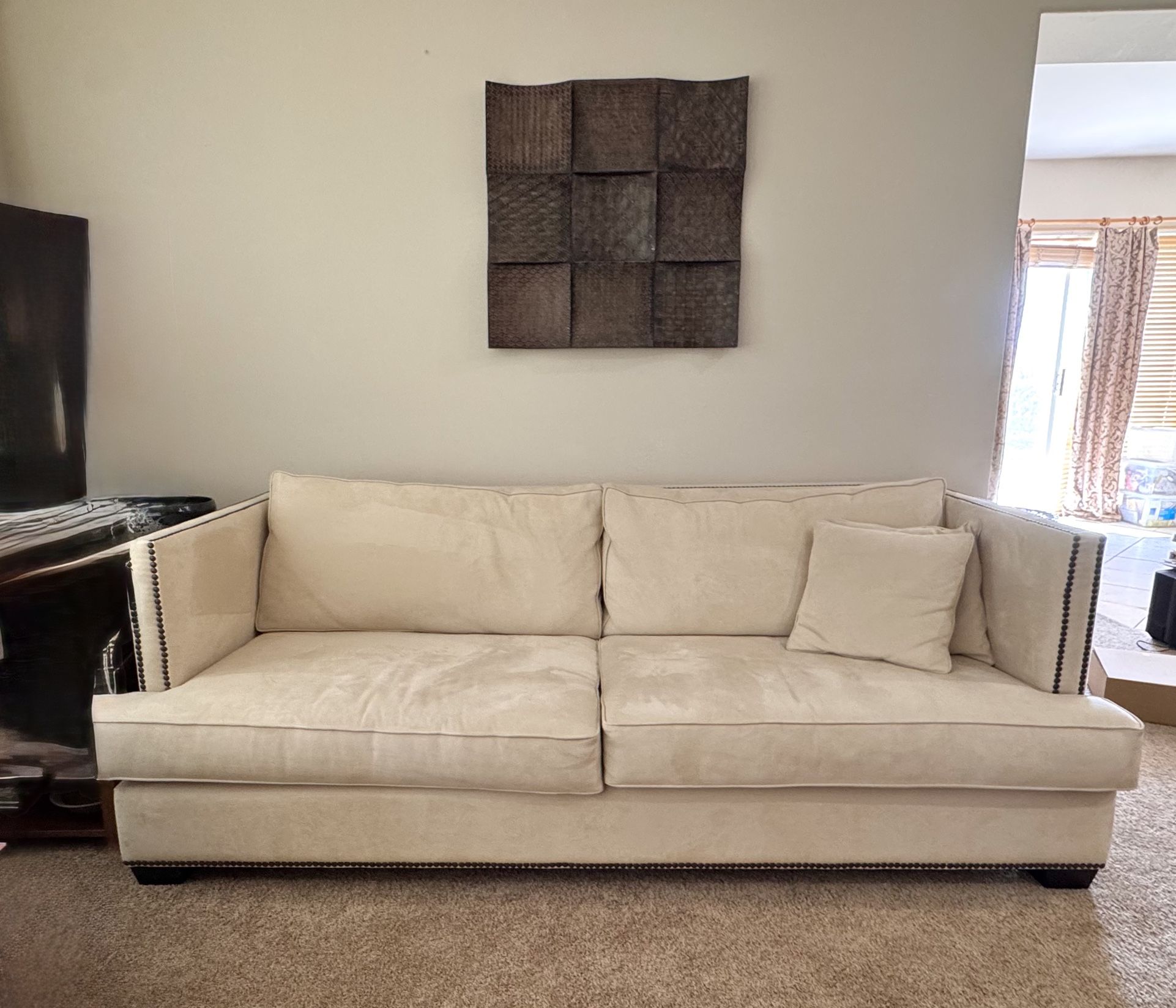 2 pieces Sofa set with Nailhead Trim