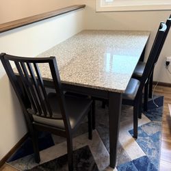 Beautiful Granite Table and 4 Chairs