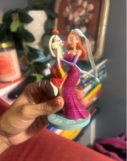 Disney Rodger rabbit and Jessica rabbit ornament
