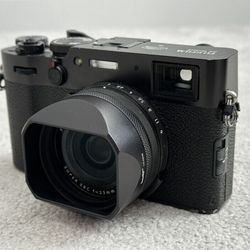 Fujifilm X100V Black - With Lens Hood, Thumb Grip, Spare Batteries & Box