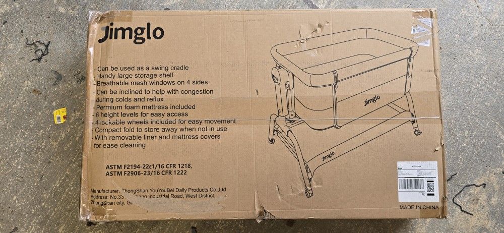 3 in 1 Baby Bassinet, Bedside Bassinet for Baby, Rocking Bassinet with Comfy Mattress and Wheels