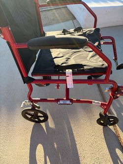 Lightweight Transport Wheelchair with Footrests