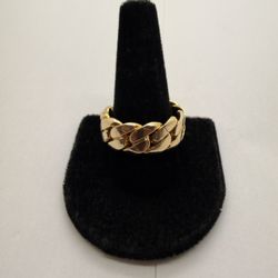 GOLD RING 10KT YELLOW GOLD, SIZE 13, 20.9 GRAMS