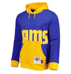 Los Angeles Rams Mitchell & Ness Big Face 5.0 Pullover Hoodie - Royal