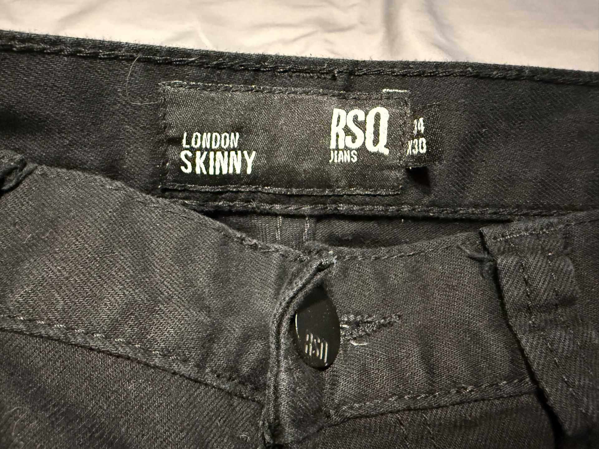 RSQ Black London Skinny 34x30