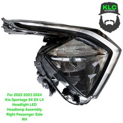 For 2022 2023 2024 Kia Sportage SX EX LX Headlight LED Headlamp Assembly Right Passenger Side RH