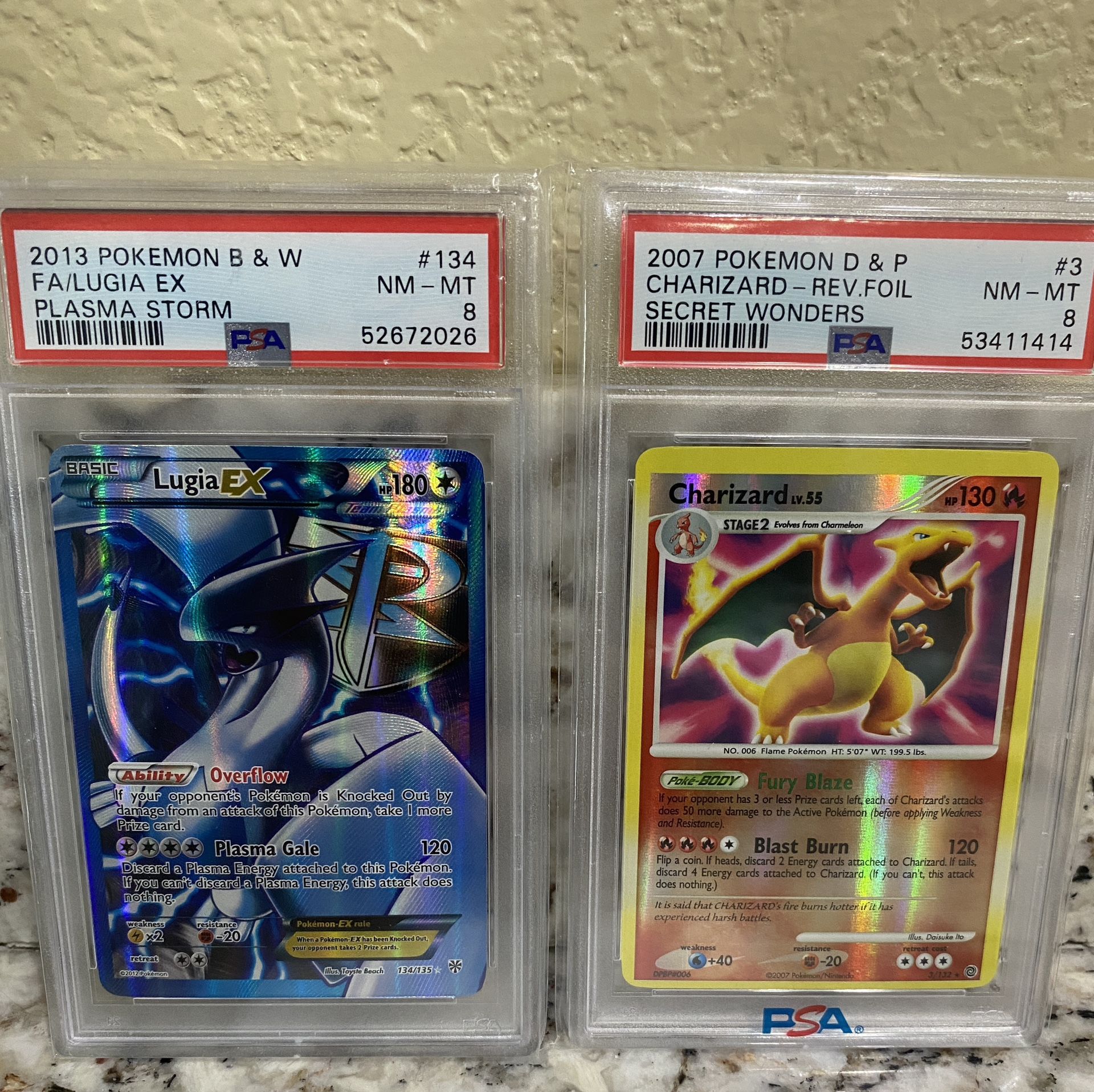 Reverse Holo Charizard 3/132 Secret Wonders Pokemon Card Psa 8 NM/Mint+ PSA Pokemon PSA 8 NM/MT Lugia EX 134/135 Black And White Plasma Storm