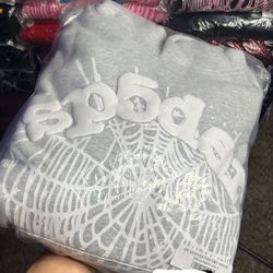 Grey Sp5der Hoodie