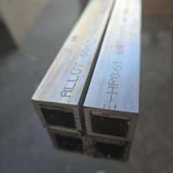 4 Aluminum Square Extruded Tubes