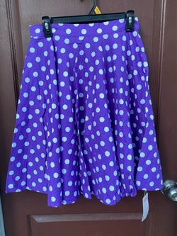 Purple Polka Dots Skirt S
