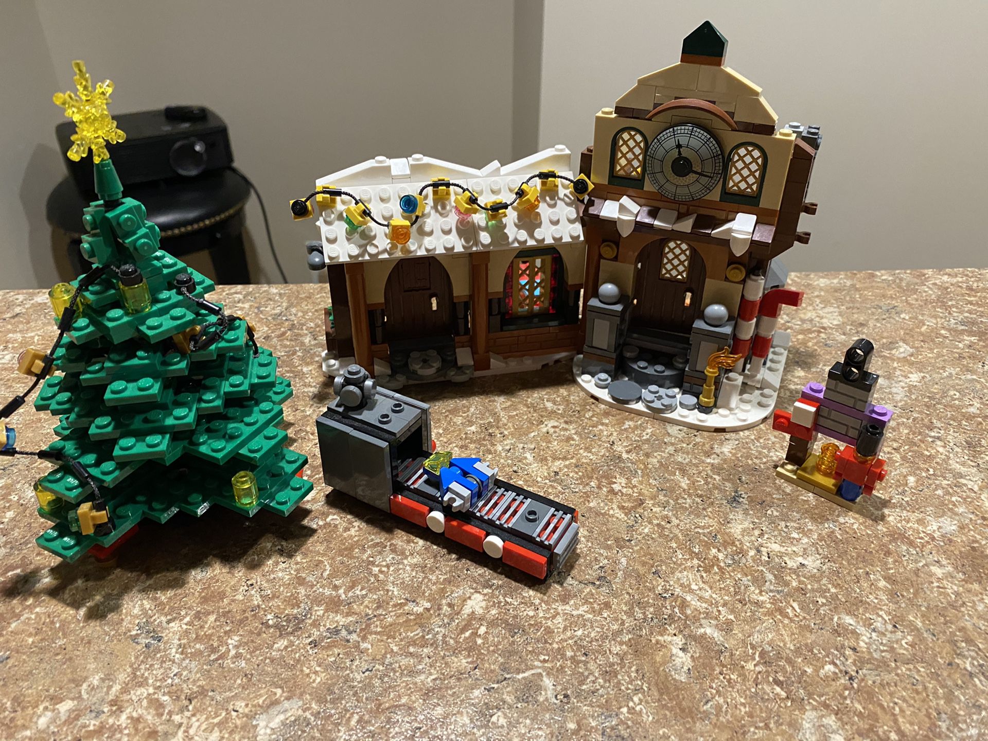 Lego Christmas set with tree