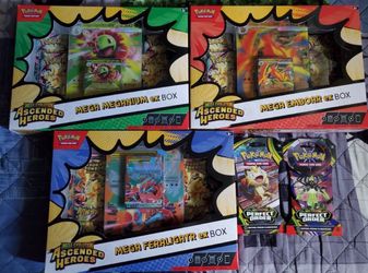 Pokèmon ascended hero mega EX box 4pk SET ! In case !