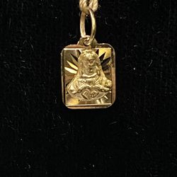 14k Small Relig Square Pendant 