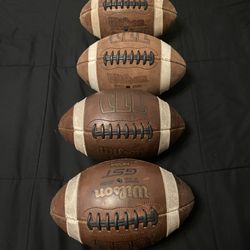 Wilson GST Leather Game Balls Lot Of 4