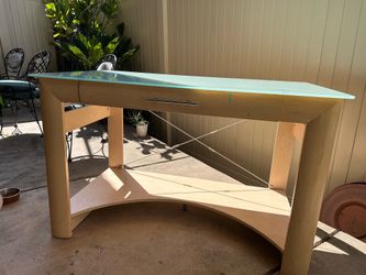 Glass top computer desk for sale