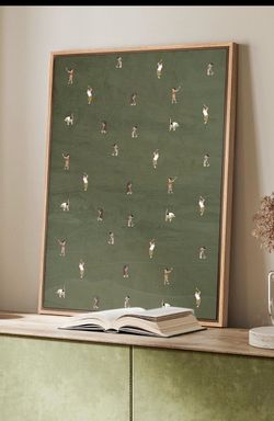 Tiny Abstract Golfers Wall Art Print
