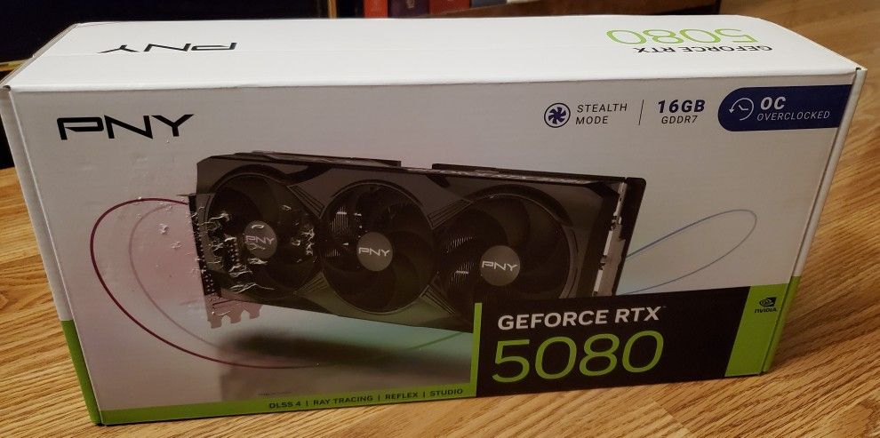 NEW PNY GeForce RTX 5080 OC Triple Fan Graphics Video Card