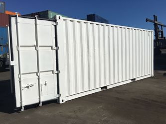 White 20ft container repainted 