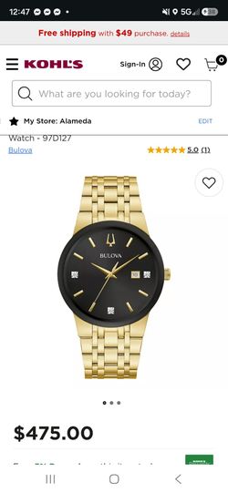 Bulova Men's 40mm Gold-Tone Diamond Accent Watch