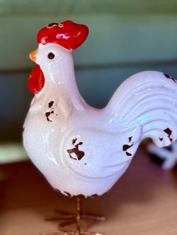 Ceramic Rooster Figurine