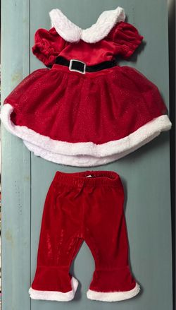 2-Piece Santa Dress Outfit Toddler Girl size 12 months just $7