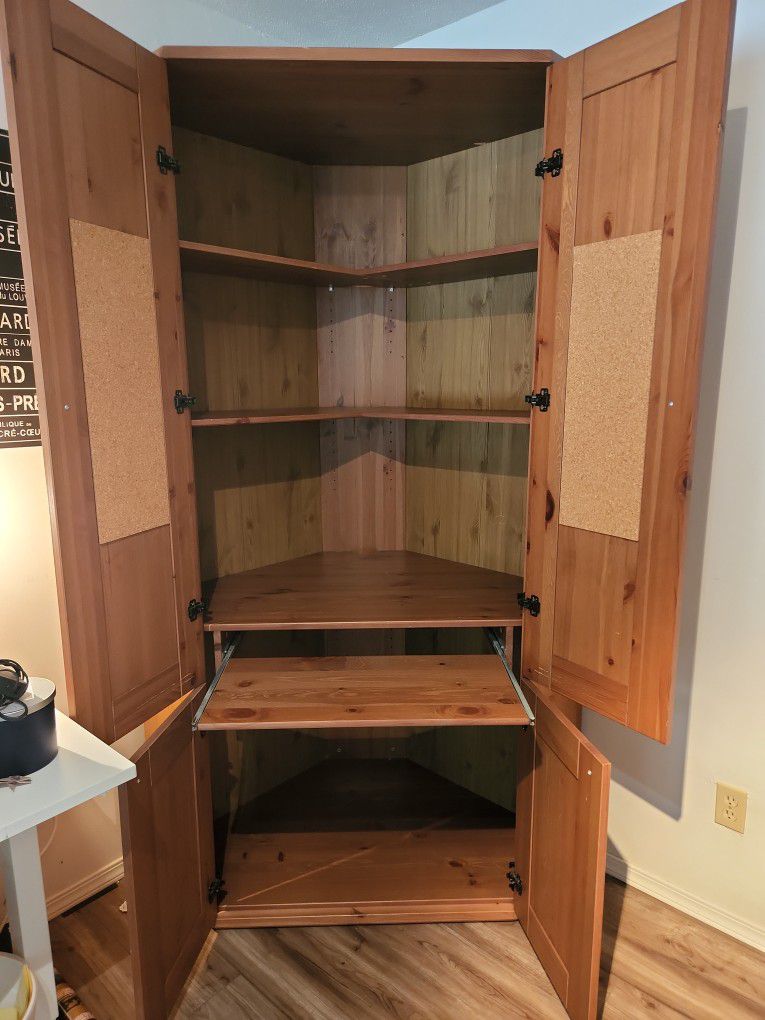 Corner Desk Cabinet Wood