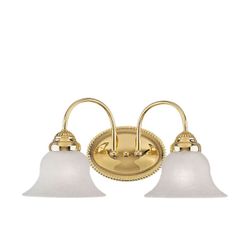 153202 Edgemont 2 Light Vanity Polished Brass With White Alabaster Glass 17 X 8
