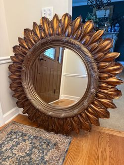 Stunning Extra Large Vintage Sunflower Mirror