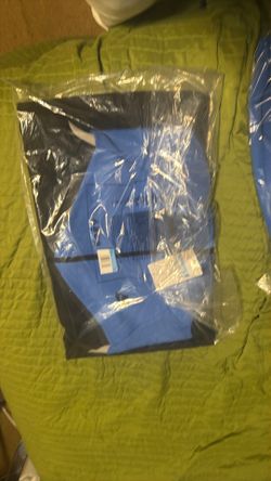Blue and black Nike tech ,medium